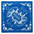 Blue cotton bandana with broken glass print – Reflejos Smash & Grab