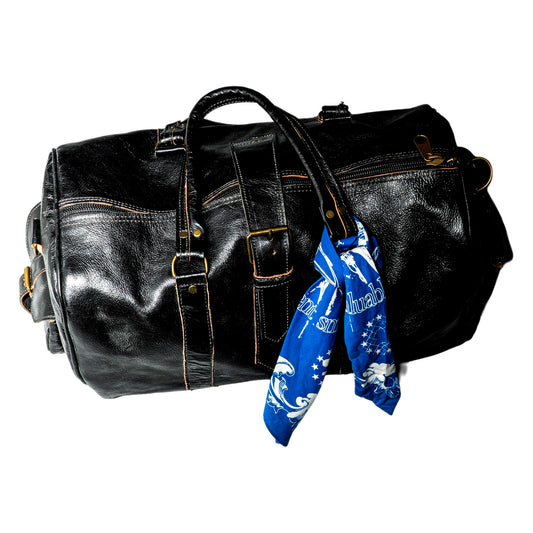 Black handmade cowhide leather bag – Reflejos Smash & Grab