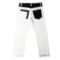 White 1/1 regular fit selvedge denim jeans, back view – Reflejos Smash & Grab